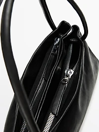 Small nappa leather bag with compartments
