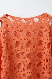 FLORAL CROCHET JUMPER