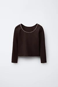 JEWELED RIB T-SHIRT