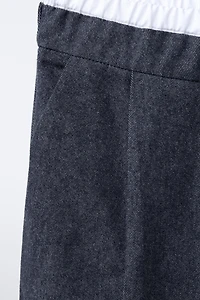 WARM DOUBLE WAISTBAND PANTS