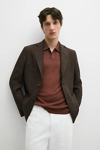 100% linen melange blazer