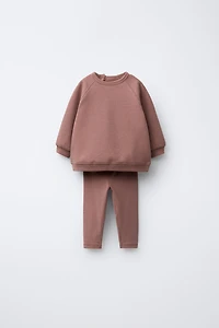 SWEATSHIRT AND PLAIN LEGGING SET