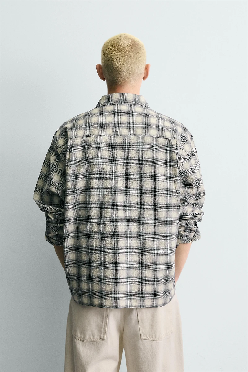 PLAID BOXY FIT SHIRT