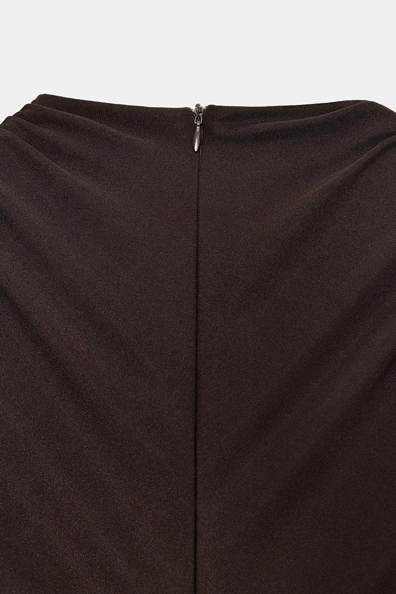 ROBE MI-LONGUE DRAPÉE