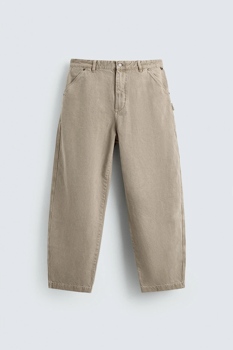 WASHED BALLOON FIT PANTS