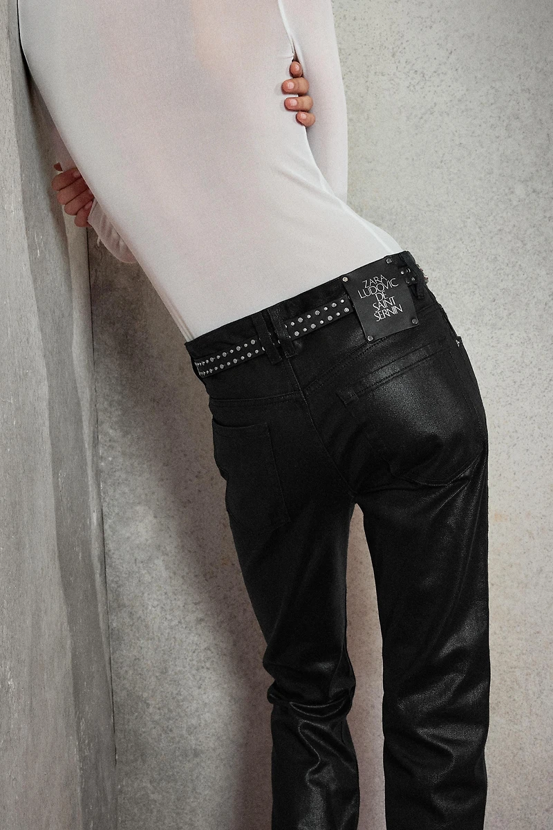 LOW-RISE WAXED BOOTCUT JEANS LUDOVIC DE SAINT SERNIN x ZARA