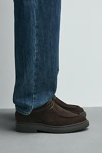 LEATHER RAISED SEAM SHOES