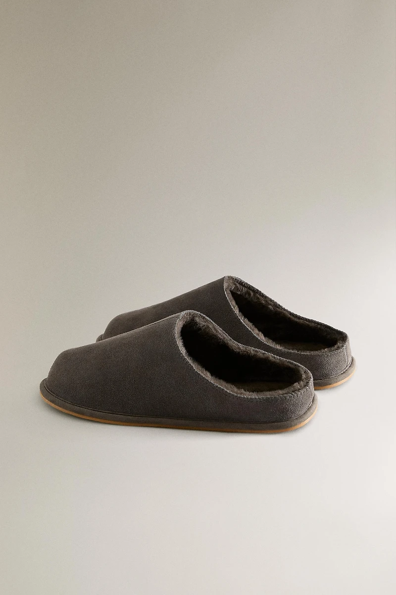 SABOT CUIR CHAUD