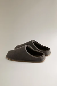 SABOT CUIR CHAUD