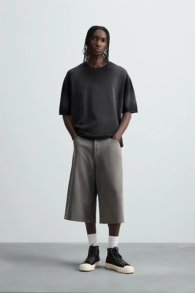 T-SHIRT EN MAILLE À IMPRIMÉ SPRAY