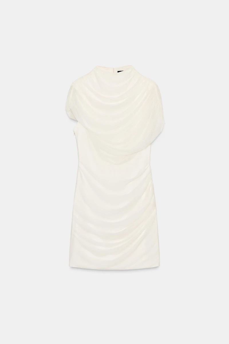 SHORT DRESS WITH COMBINATION CAPE