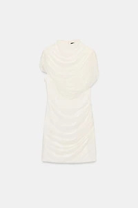 SHORT DRESS WITH COMBINATION CAPE