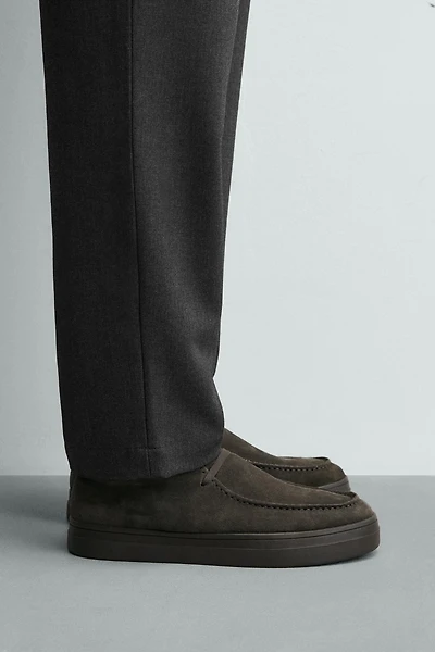 CHAUSSURES EN CUIR À BORD LARGE