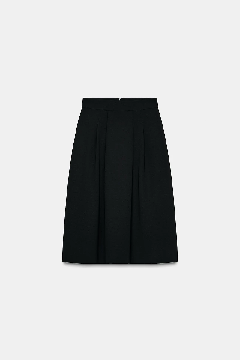 CREPE CAPE MIDI SKIRT