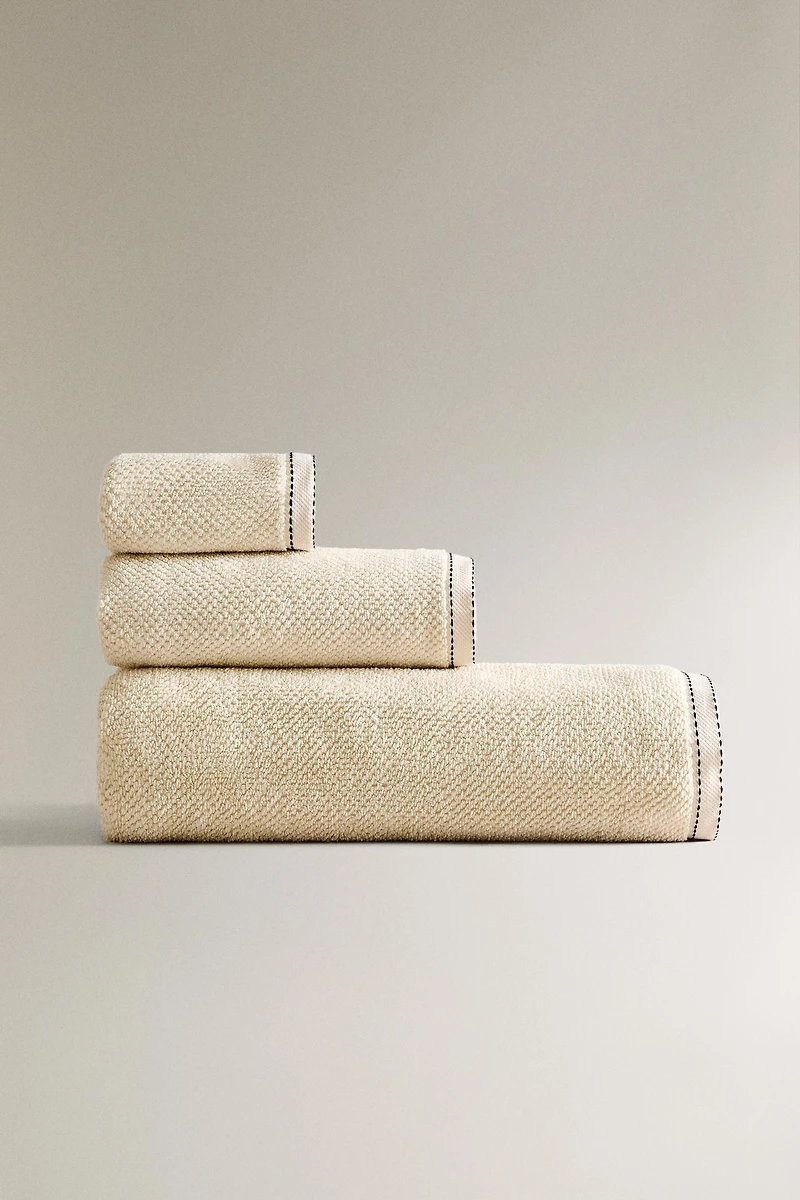 RICE STITCH BATH TOWEL