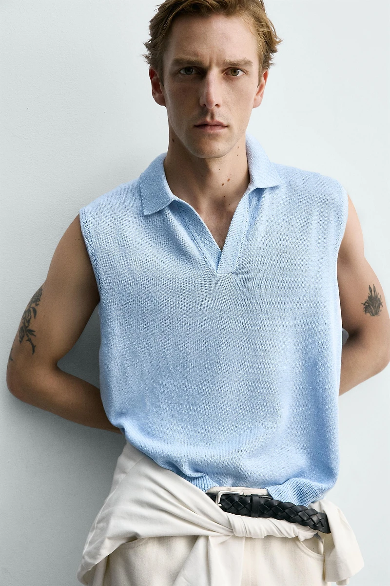 GILET EN MAILLE STRUCTURÉ