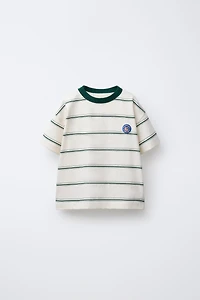 STRIPED PATCH T-SHIRT