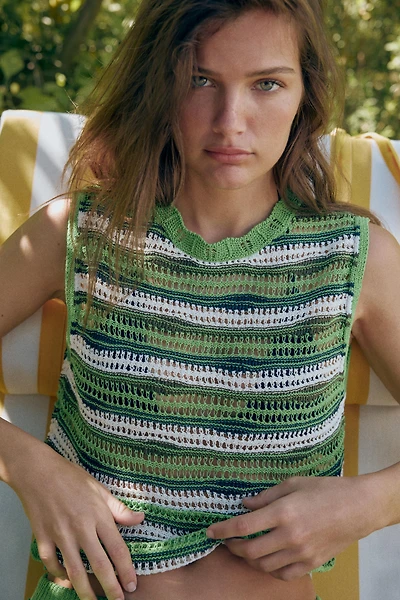 TEXTURED STRIPED KNIT TOP