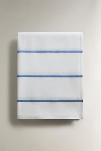 EMBROIDERED STRIPE TABLECLOTH