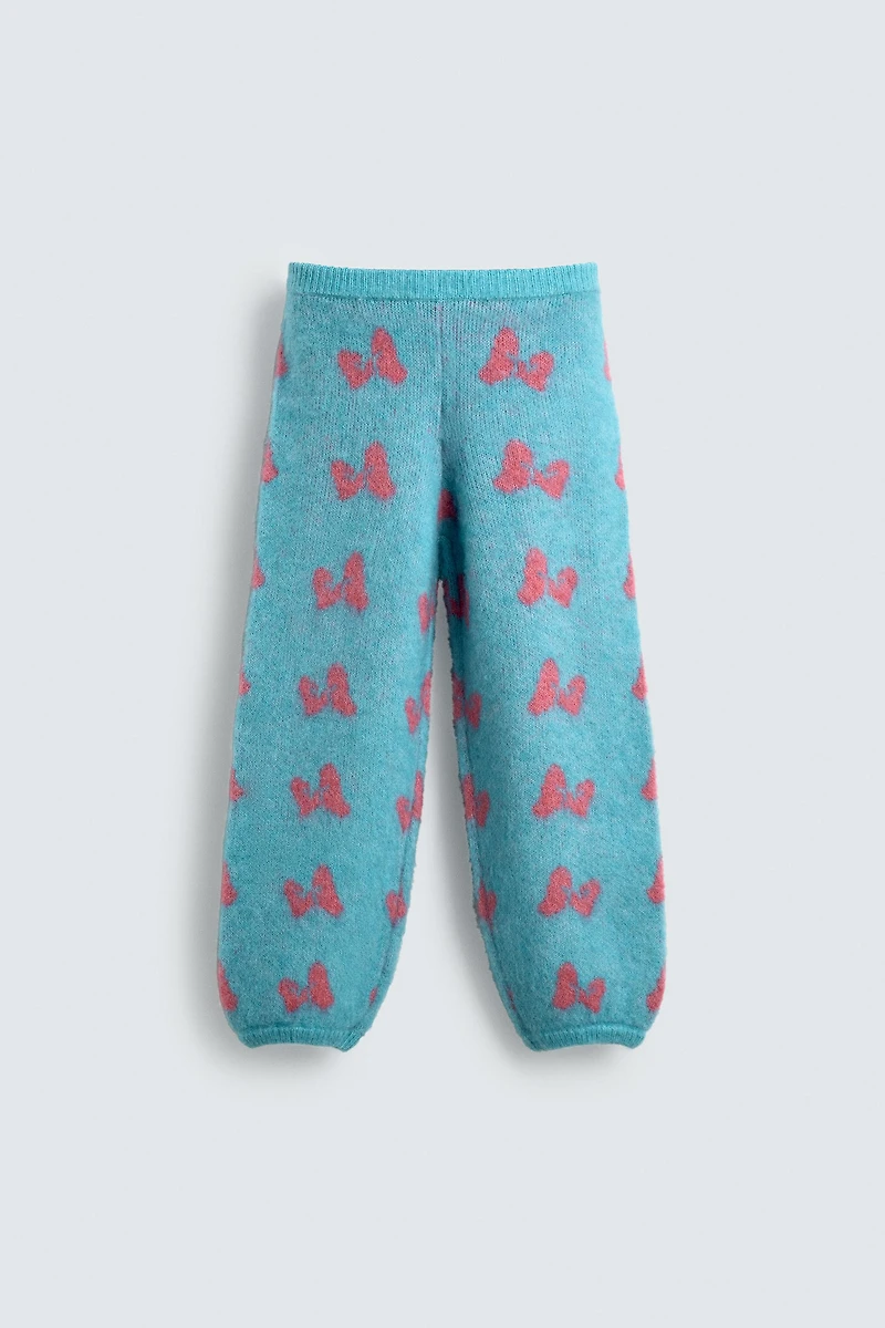 INTARSIA KNIT TROUSERS WITH BOWS HARRY LAMBERT FOR ZARA X DISNEY