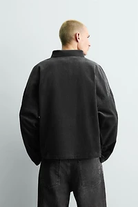 POLO EN VELOURS CÔTELÉ BRODÉ