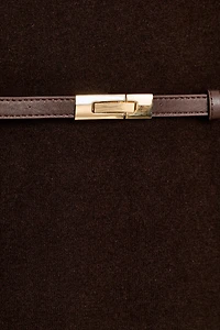 100% WOOL HIGH COLLAR BELTED JUMPER