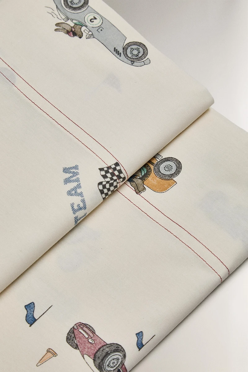 CHILDREN'S RACING DOG FLAT SHEET