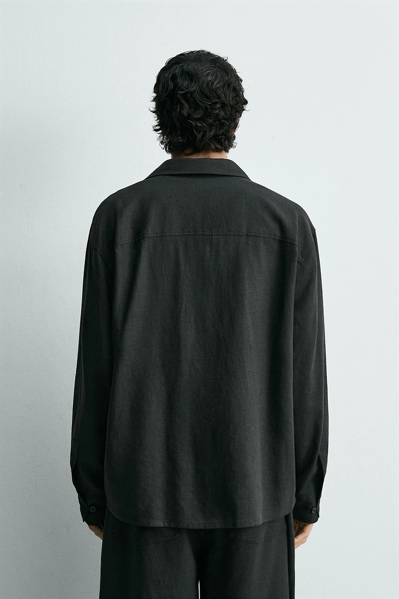 RELAXED FIT LINEN - VISCOSE SHIRT
