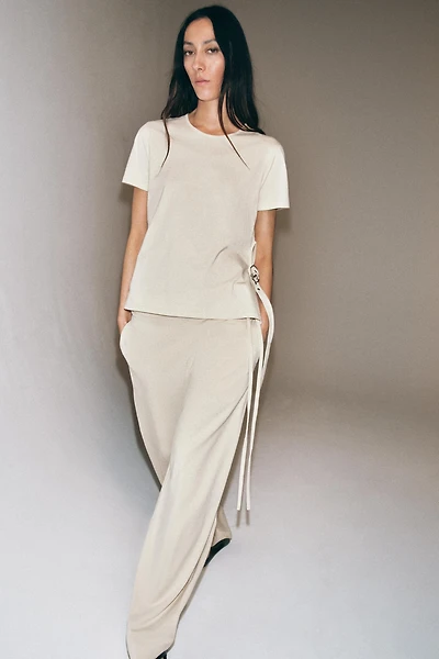STRAIGHT LEG DRAWSTRING PANTS