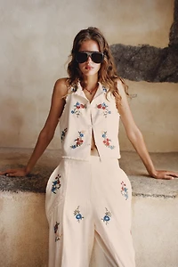 EMBROIDERED BLOOMER PANTS
