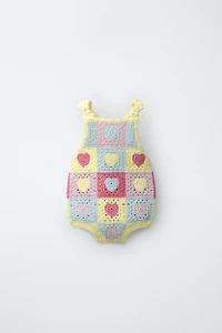 HEART KNIT ROMPER