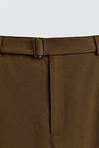 BELTED RELAXED FIT PANTS