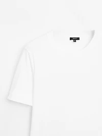 T-shirt à col rond 100 % coton interlock
