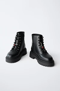 LACED ANKLE BOOTS WITH CHARMS