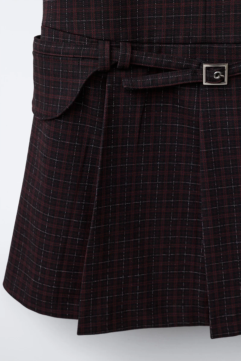 ROBE-SALOPETTE À CARREAUX