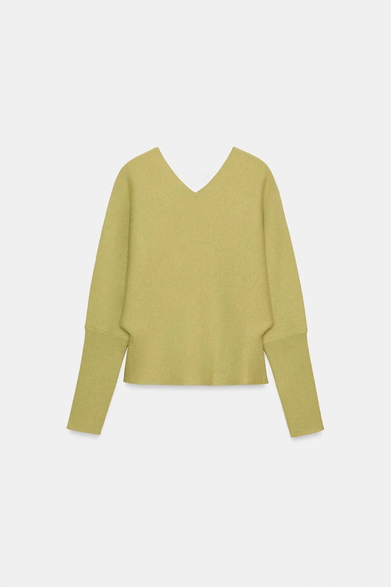 PULL EN MAILLE COL V