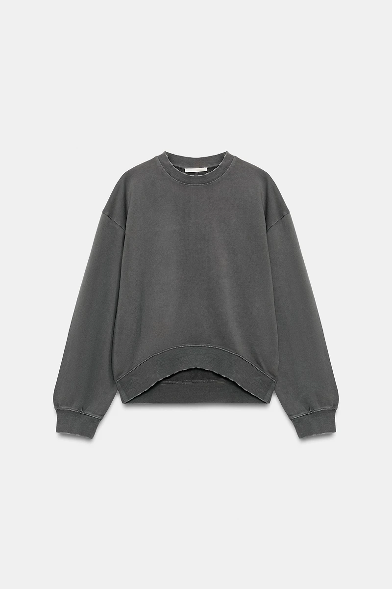 WASHED EFFECT SWEATSHIRT