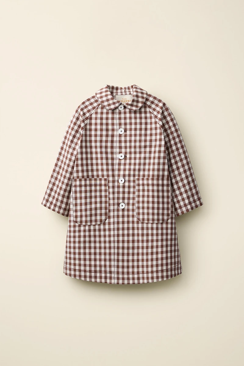 LONG GINGHAM TRENCH COAT CREATED BY CARAMEL LONDON X ZARA
