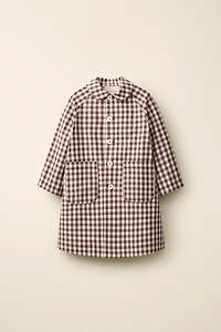 LONG GINGHAM TRENCH COAT CREATED BY CARAMEL LONDON X ZARA