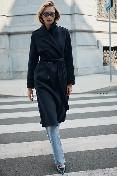 BELTED WOOL COAT