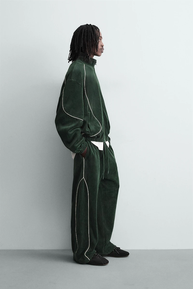 VELOUR PIPING JACKET