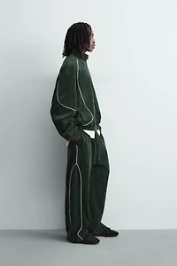 VELOUR PIPING JACKET