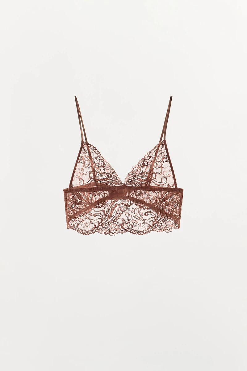LACE TRIANGLE BRA
