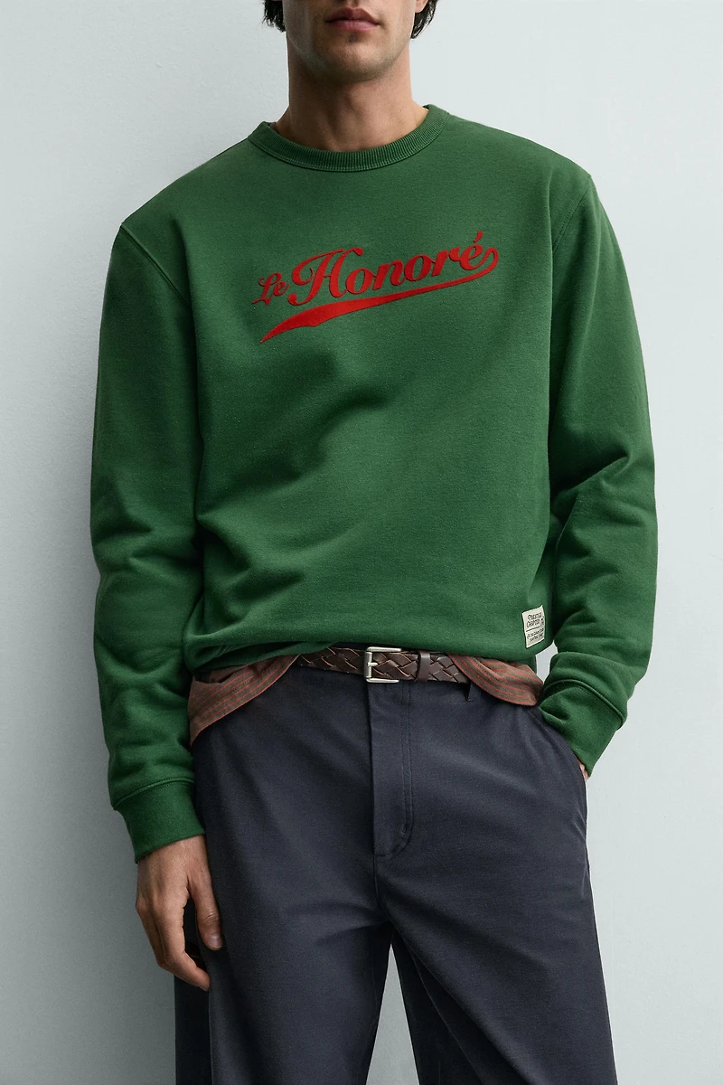 COMBINATION PRINT SWEATSHIRT