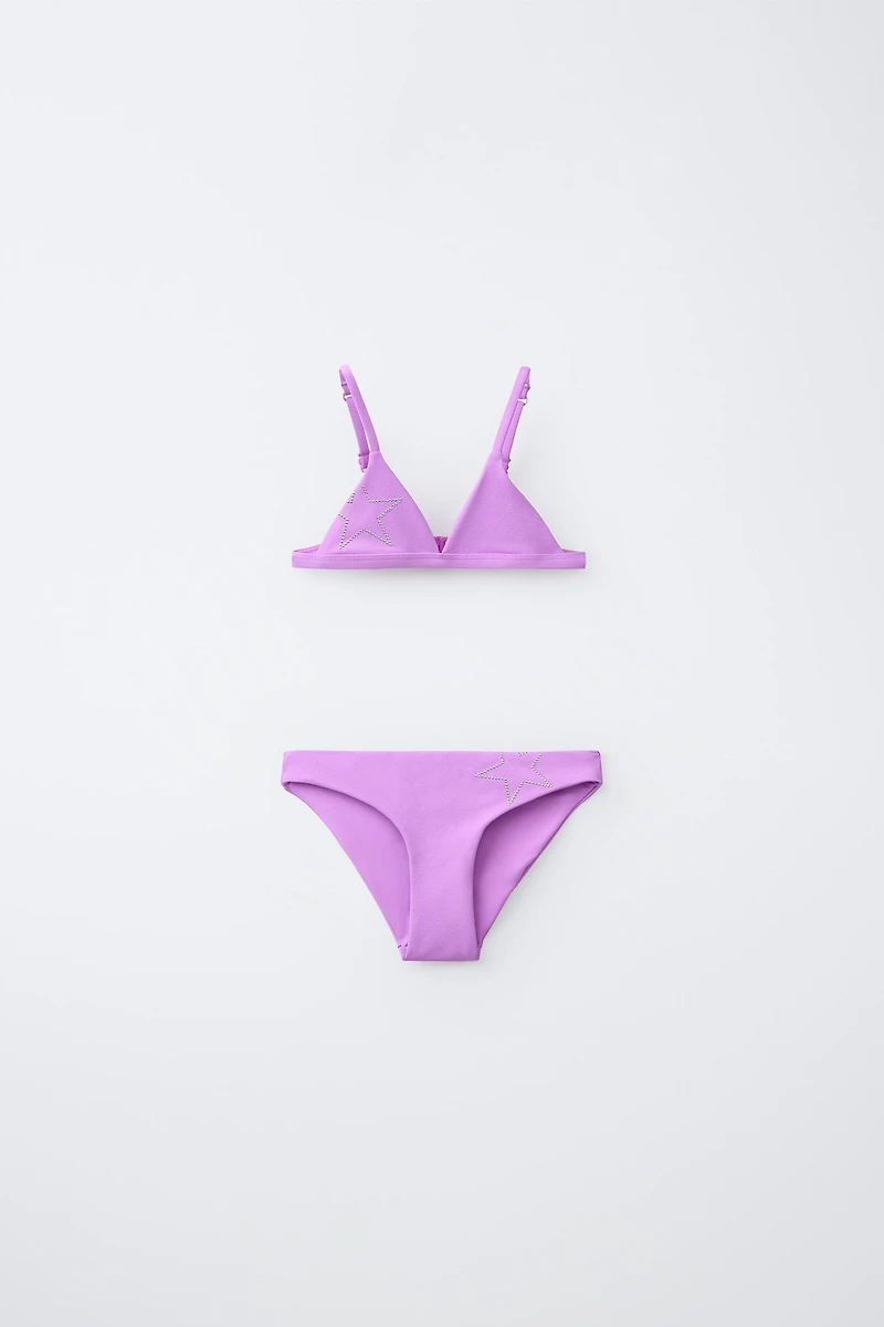 AGES 6-14 | STAR STUD TEXTURE BIKINI