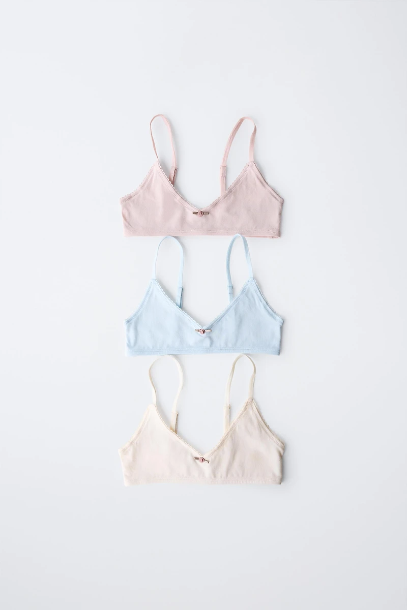 9-14 ANS/ LOT DE TROIS TOPS FLEUR