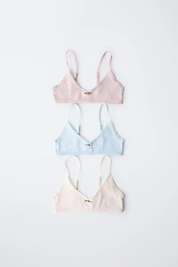 9-14 ANS/ LOT DE TROIS TOPS FLEUR