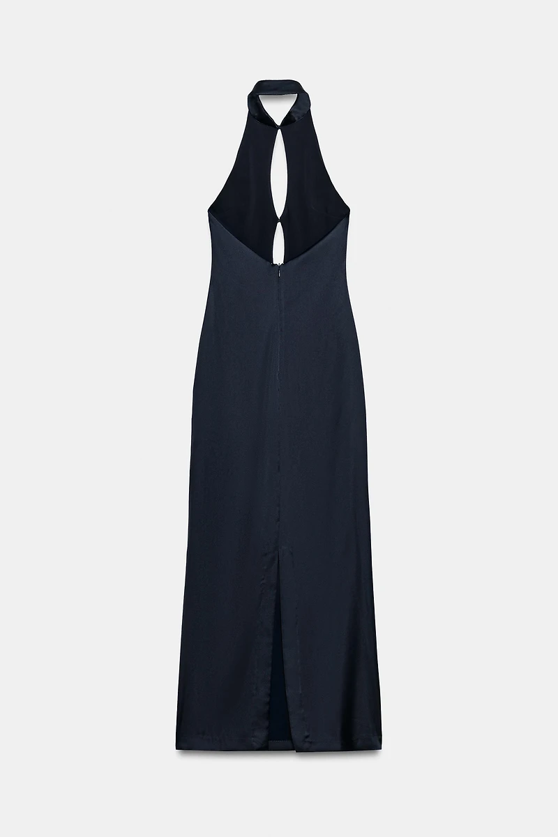 SATIN CUT OUT SLIP DRESS
