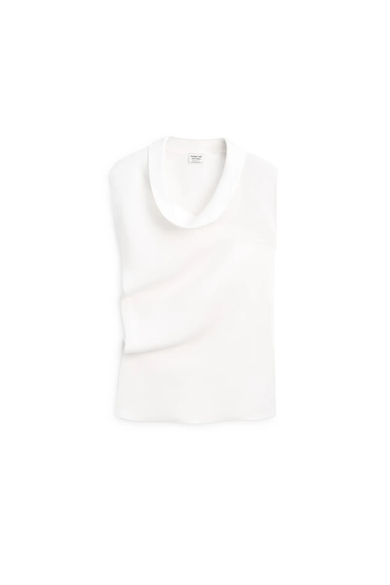 100% linen asymmetric top with cowl neck - LIMITED EDITION