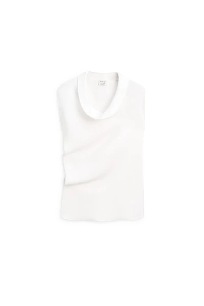 100% linen asymmetric top with cowl neck - LIMITED EDITION